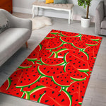 Cute Watermelon Pieces Pattern Print Area Rug GearFrost