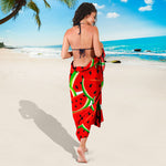 Cute Watermelon Pieces Pattern Print Beach Sarong Wrap