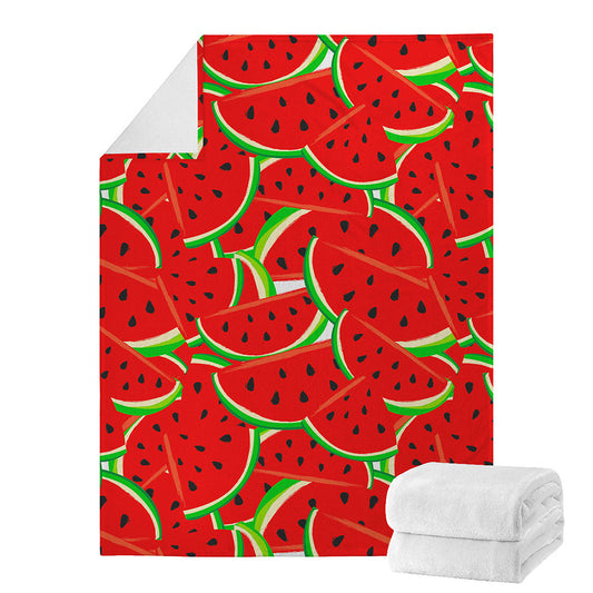 Cute Watermelon Pieces Pattern Print Blanket