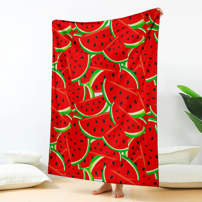 Cute Watermelon Pieces Pattern Print Blanket