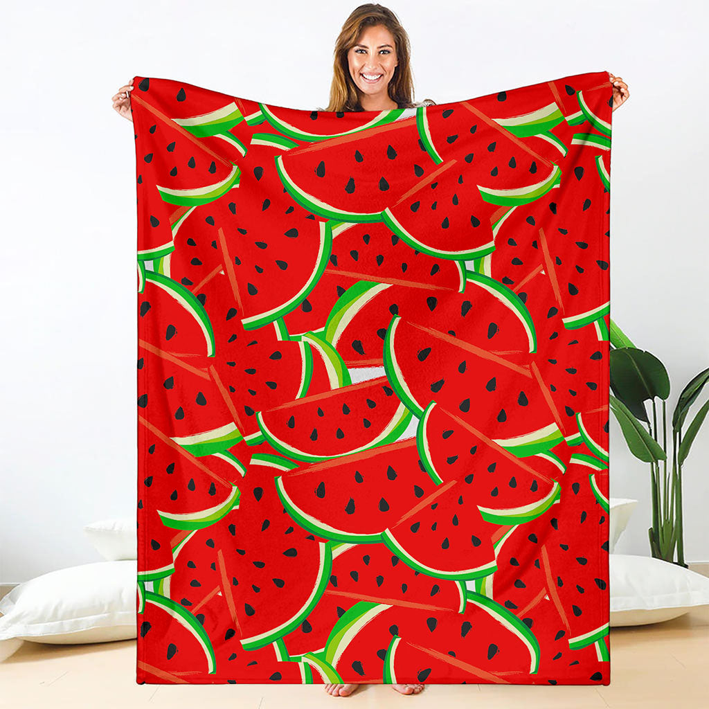 Cute Watermelon Pieces Pattern Print Blanket