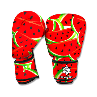 Cute Watermelon Pieces Pattern Print Boxing Gloves