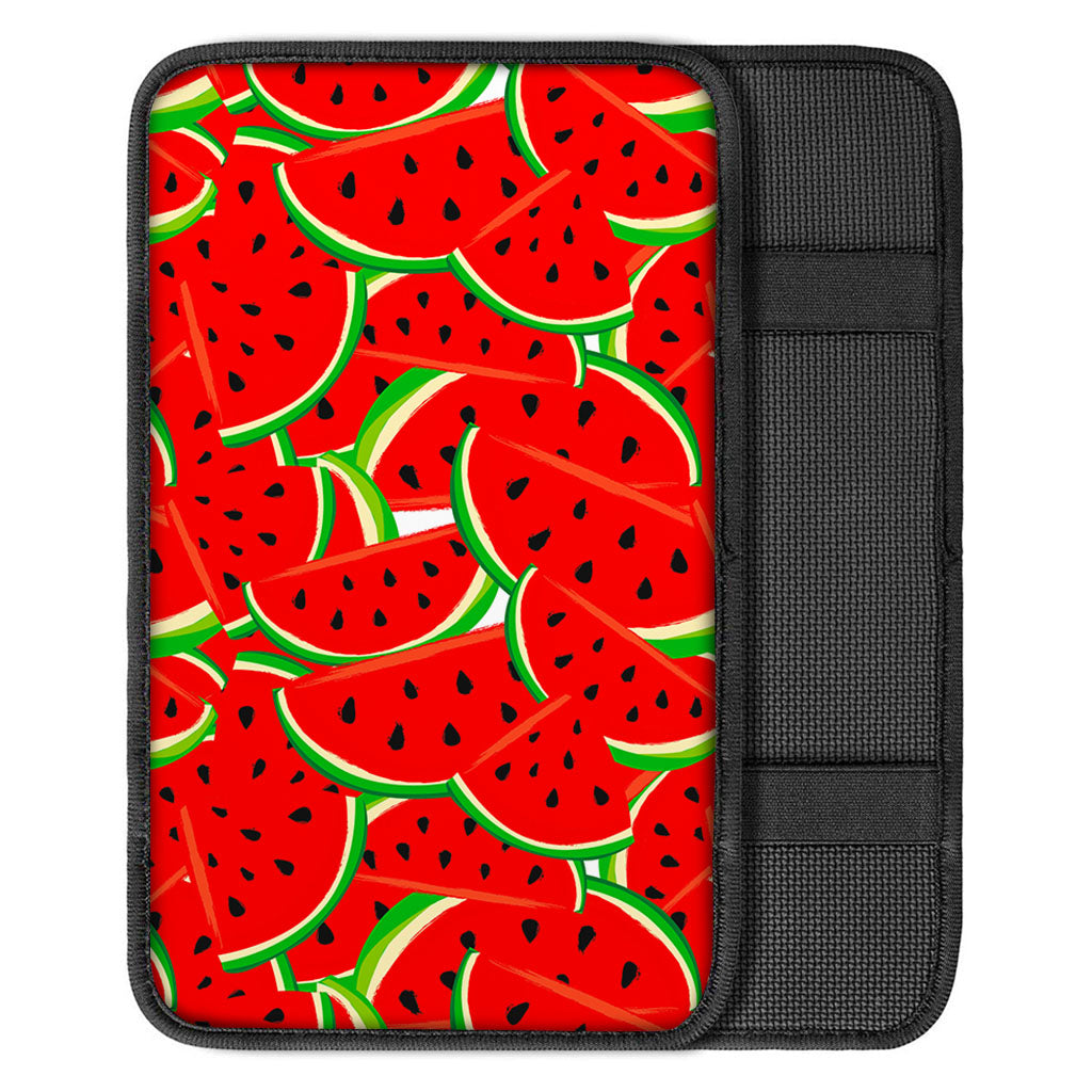 Cute Watermelon Pieces Pattern Print Car Center Console Cover