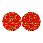 Cute Watermelon Pieces Pattern Print Car Coasters