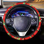 Cute Watermelon Pieces Pattern Print Car Steering Wheel Cover