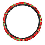 Cute Watermelon Pieces Pattern Print Car Steering Wheel Cover