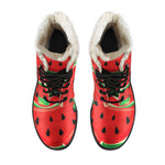Cute Watermelon Pieces Pattern Print Comfy Boots GearFrost