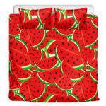 Cute Watermelon Pieces Pattern Print Duvet Cover Bedding Set