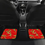 Cute Watermelon Pieces Pattern Print Front and Back Car Floor Mats