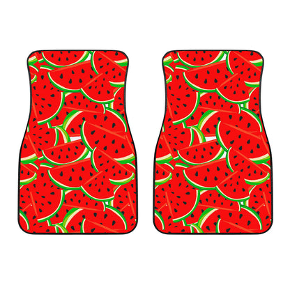Cute Watermelon Pieces Pattern Print Front Car Floor Mats
