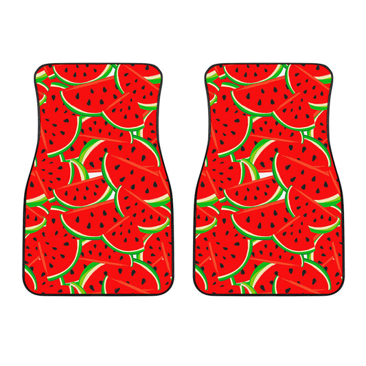 Cute Watermelon Pieces Pattern Print Front Car Floor Mats