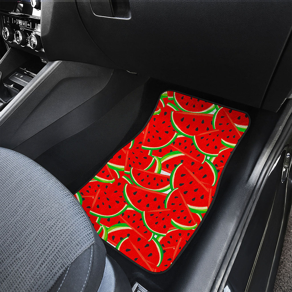 Cute Watermelon Pieces Pattern Print Front Car Floor Mats