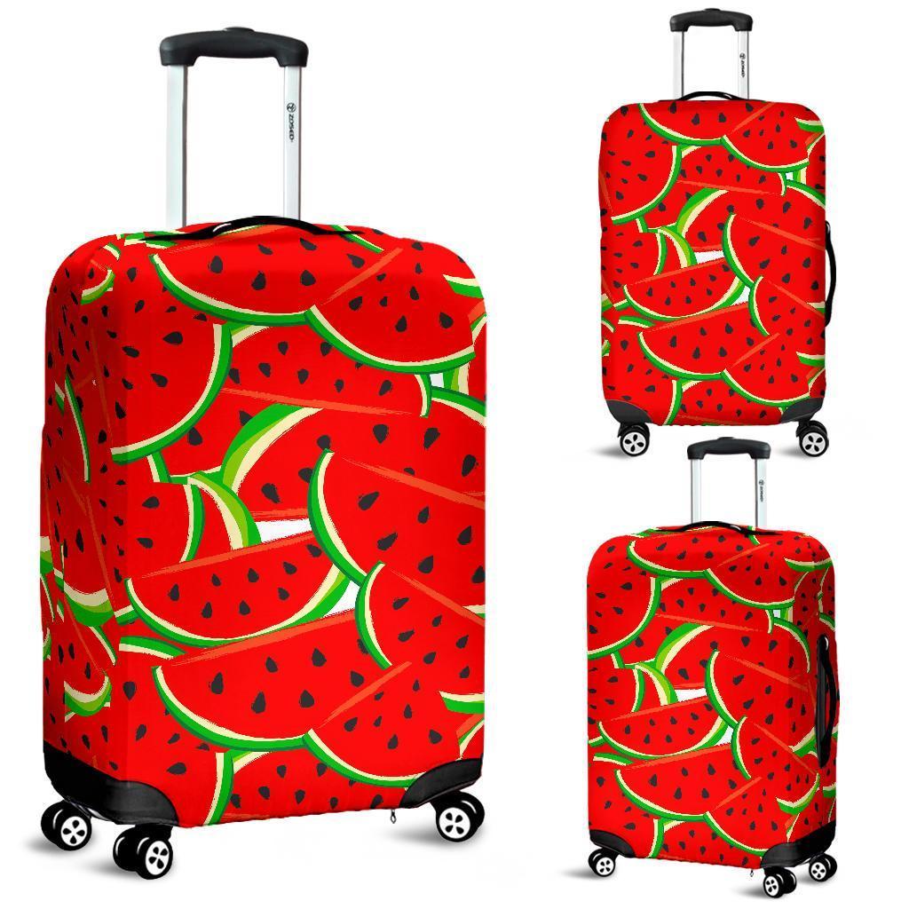 Cute Watermelon Pieces Pattern Print Luggage Cover GearFrost