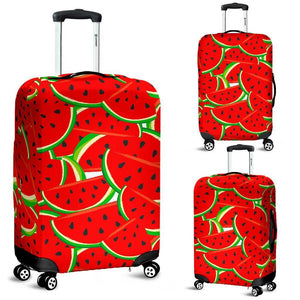 Cute Watermelon Pieces Pattern Print Luggage Cover GearFrost