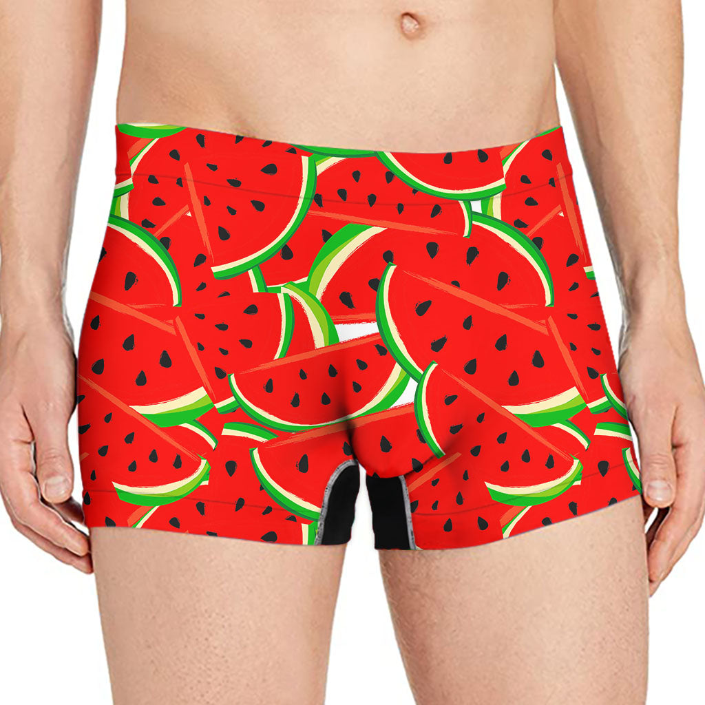 Cute Watermelon Pieces Pattern Print Men's Boxer Briefs