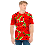 Cute Watermelon Pieces Pattern Print Men's T-Shirt