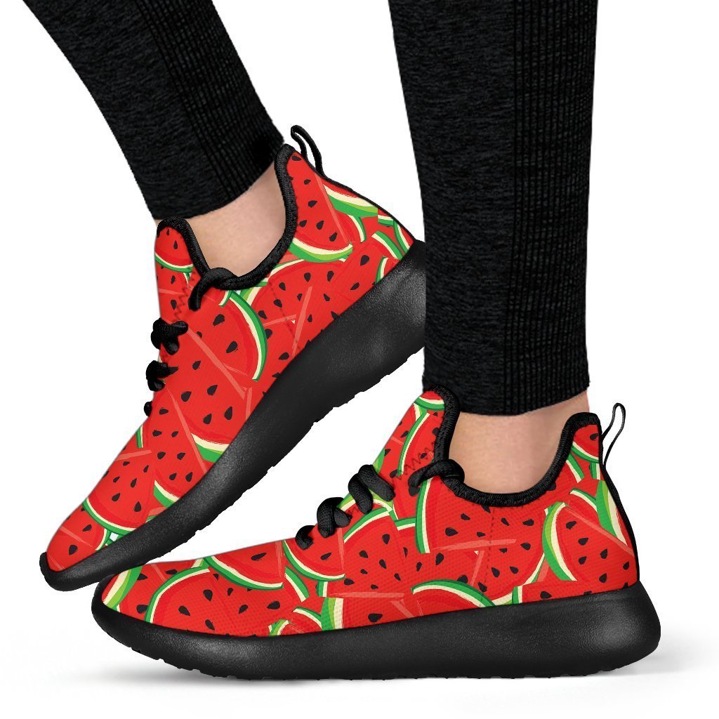 Cute Watermelon Pieces Pattern Print Mesh Knit Shoes GearFrost