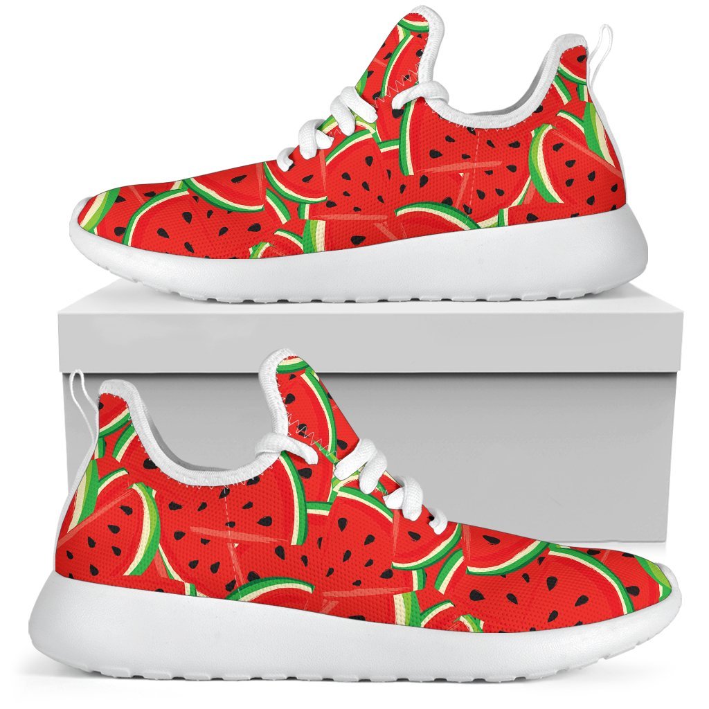 Cute Watermelon Pieces Pattern Print Mesh Knit Shoes GearFrost