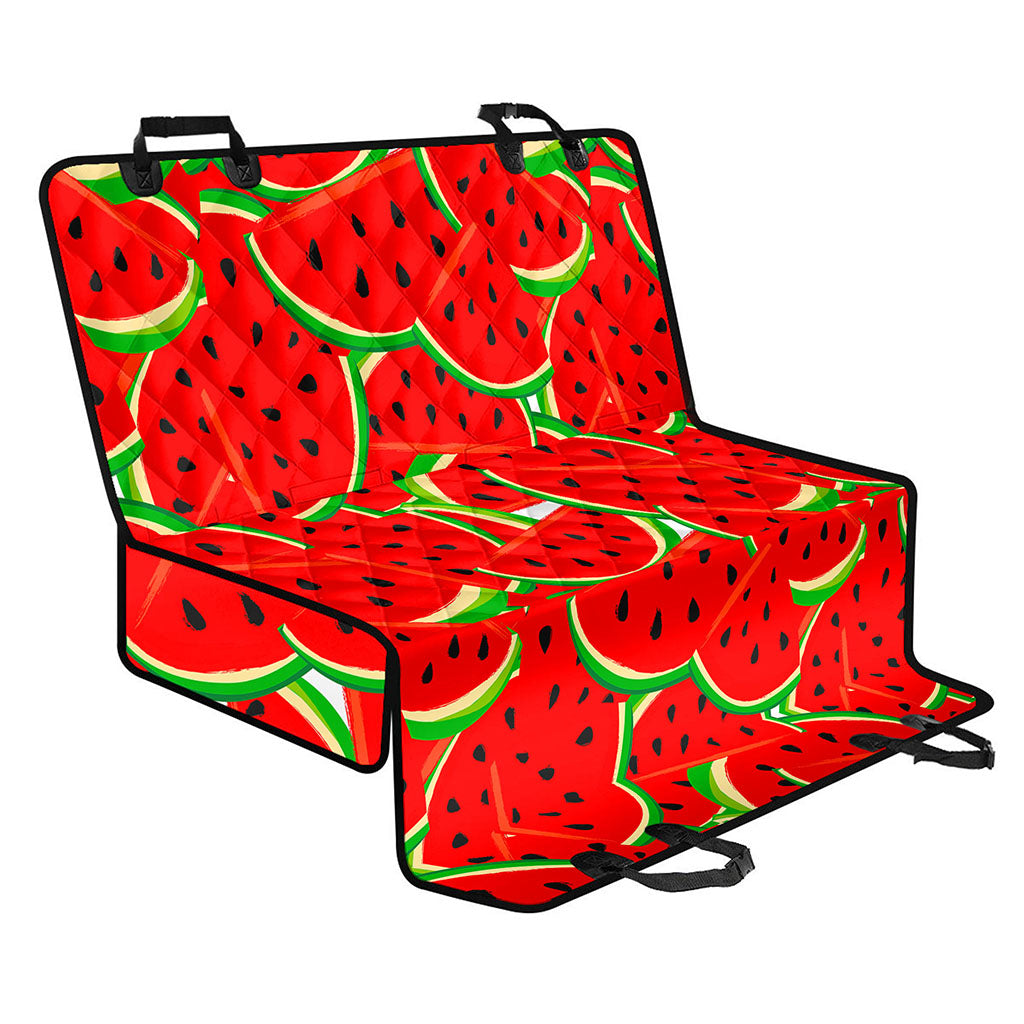 Cute Watermelon Pieces Pattern Print Pet Car Back Seat Cover
