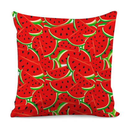 Cute Watermelon Pieces Pattern Print Pillow Cover