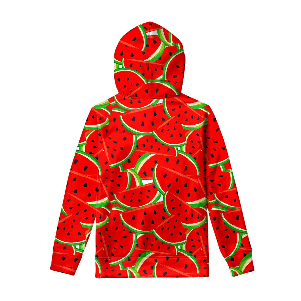 Cute Watermelon Pieces Pattern Print Pullover Hoodie
