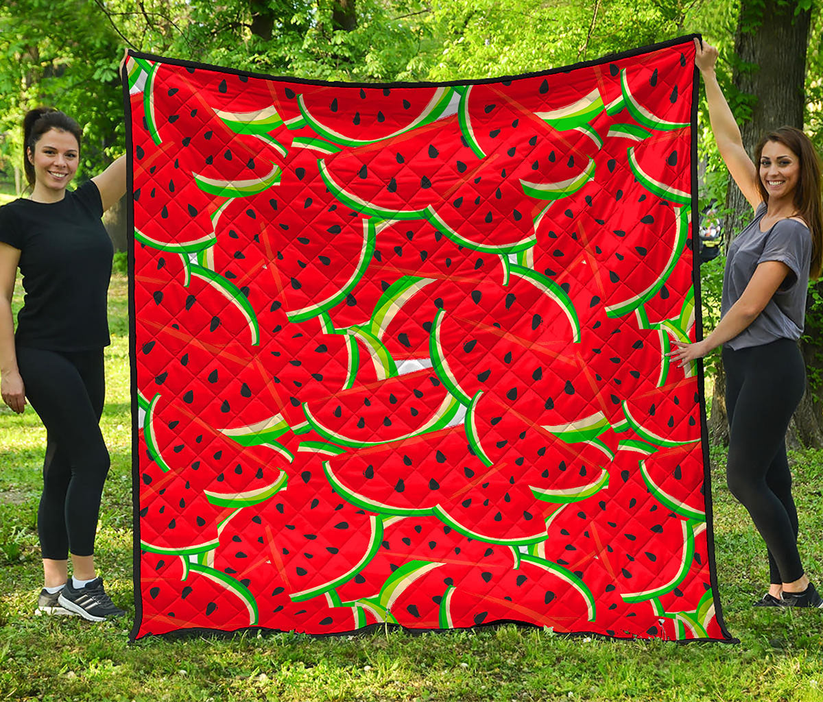 Cute Watermelon Pieces Pattern Print Quilt