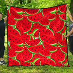 Cute Watermelon Pieces Pattern Print Quilt