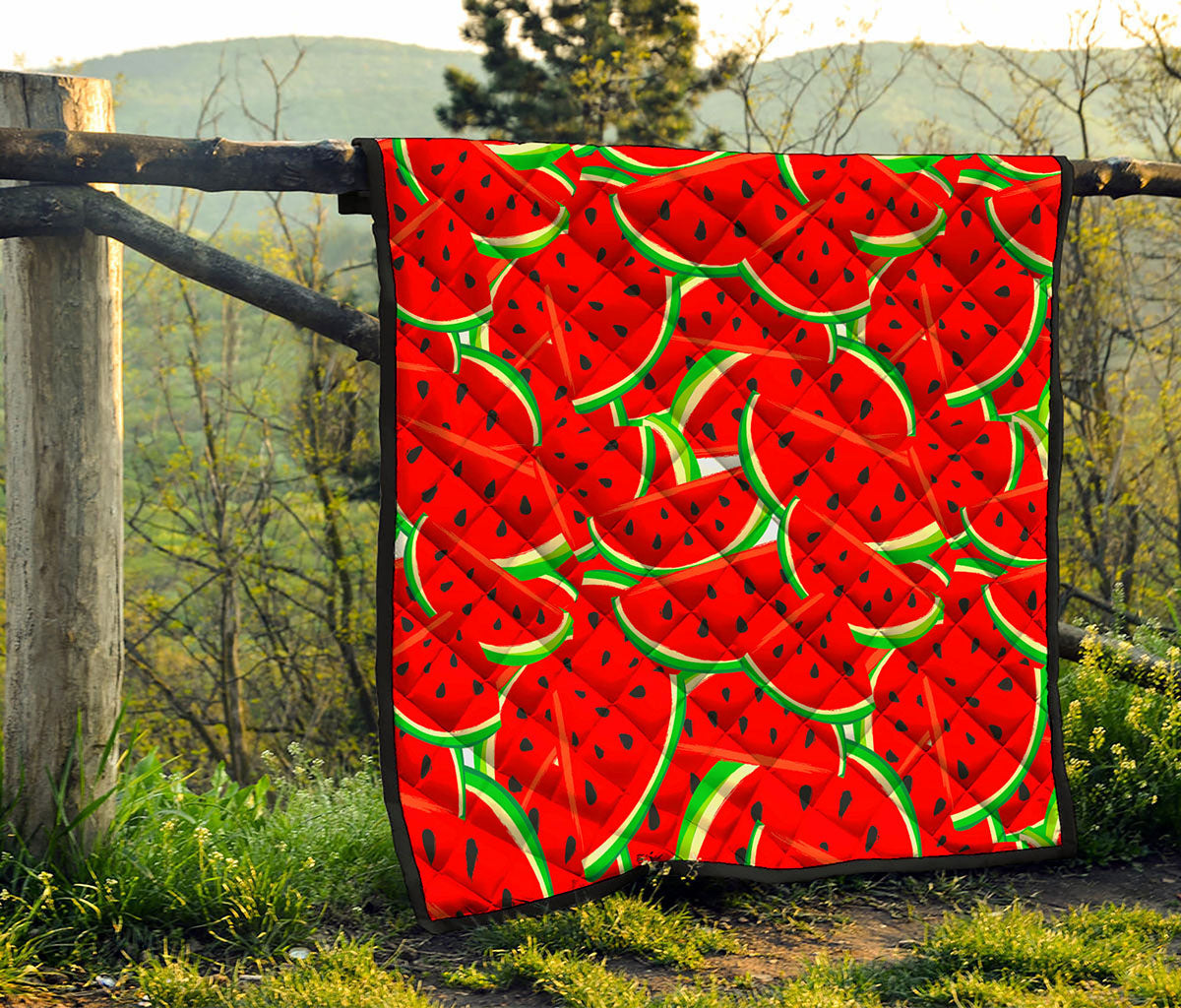 Cute Watermelon Pieces Pattern Print Quilt