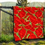 Cute Watermelon Pieces Pattern Print Quilt