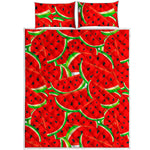 Cute Watermelon Pieces Pattern Print Quilt Bed Set