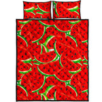 Cute Watermelon Pieces Pattern Print Quilt Bed Set