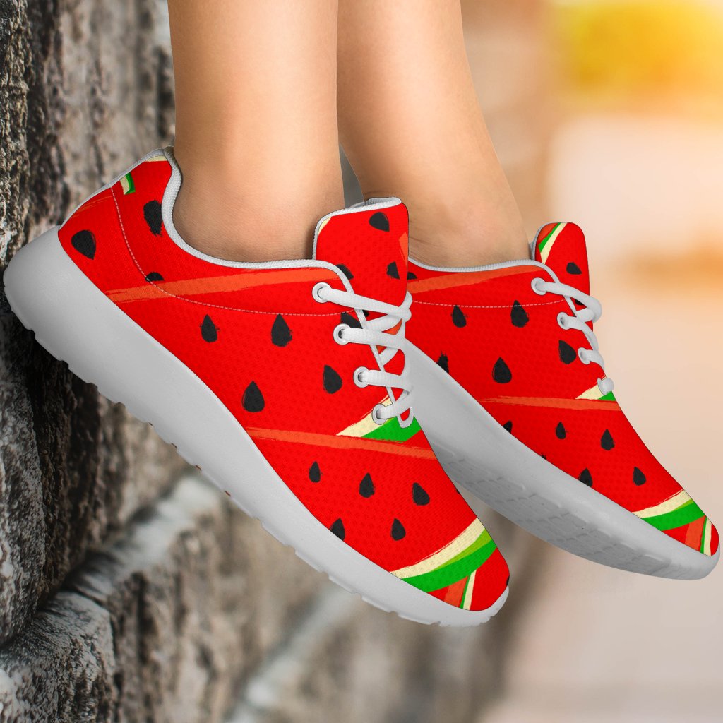 Cute Watermelon Pieces Pattern Print Sport Shoes GearFrost