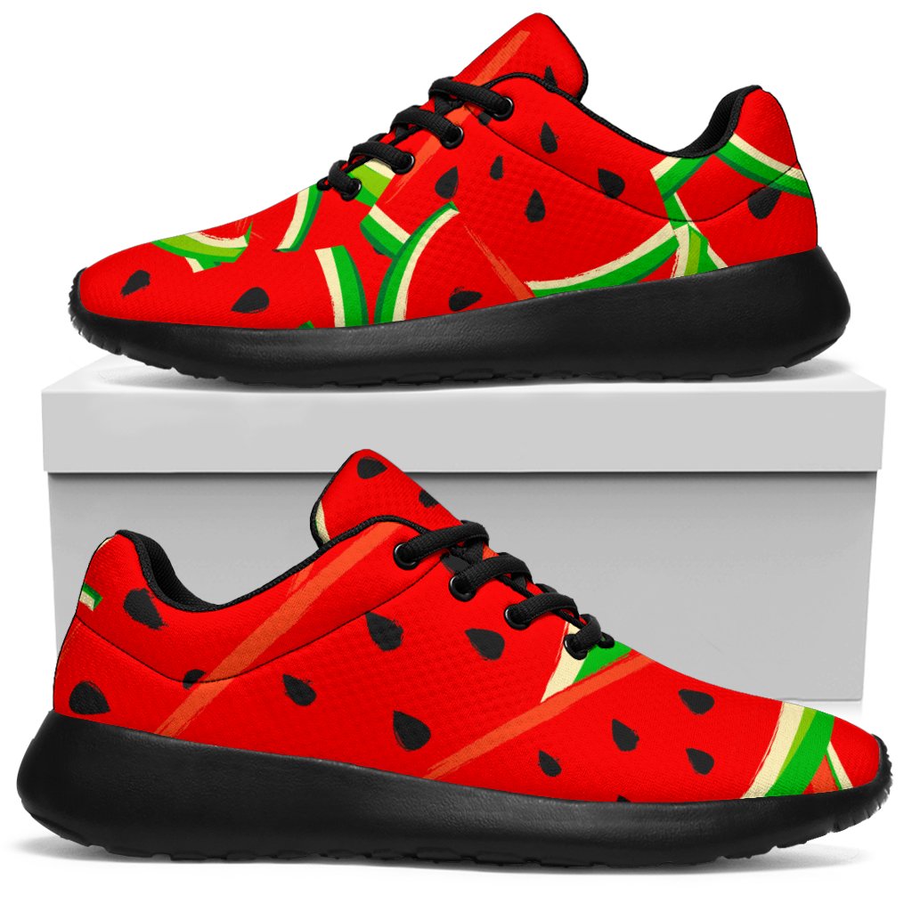 Cute Watermelon Pieces Pattern Print Sport Shoes GearFrost