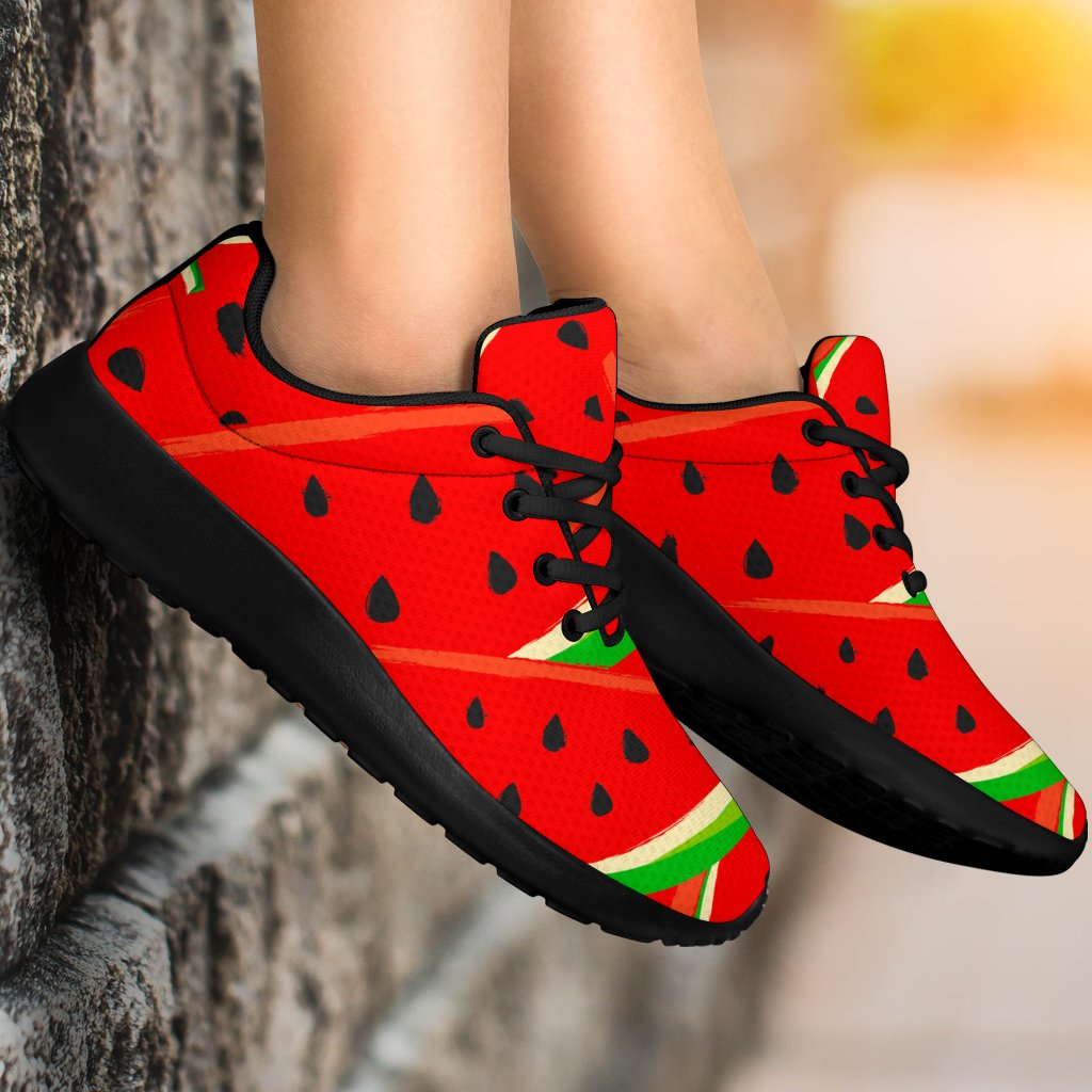 Cute Watermelon Pieces Pattern Print Sport Shoes GearFrost
