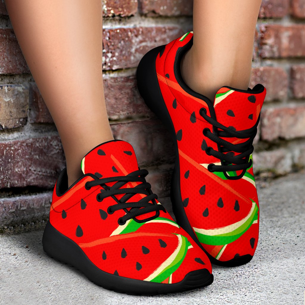 Cute Watermelon Pieces Pattern Print Sport Shoes GearFrost