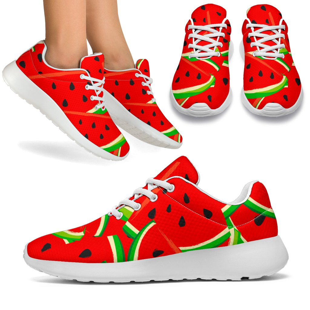 Cute Watermelon Pieces Pattern Print Sport Shoes GearFrost