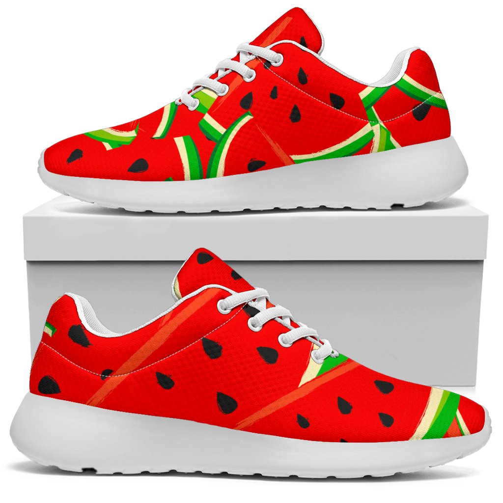 Cute Watermelon Pieces Pattern Print Sport Shoes GearFrost