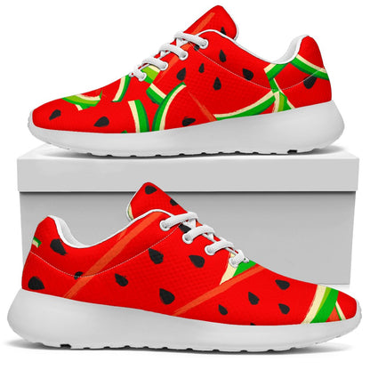 Cute Watermelon Pieces Pattern Print Sport Shoes GearFrost