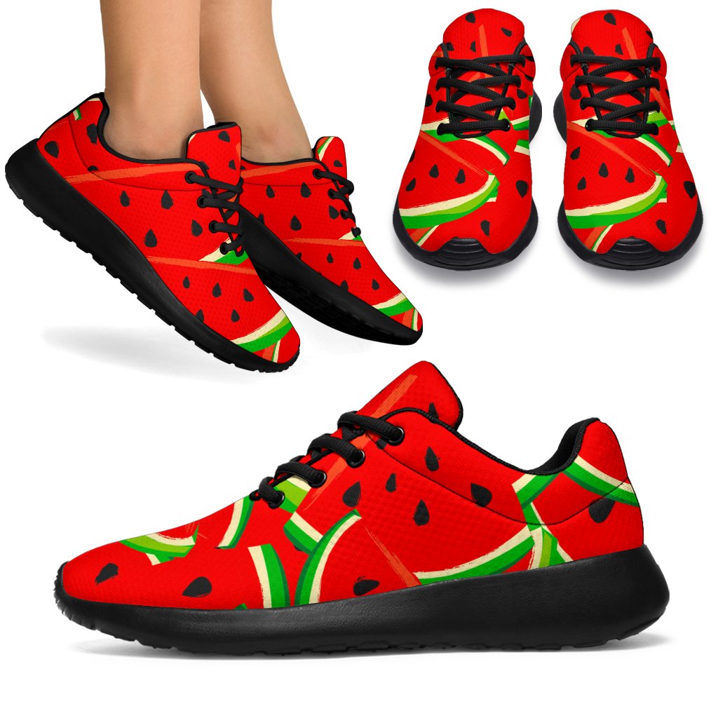 Cute Watermelon Pieces Pattern Print Sport Shoes GearFrost