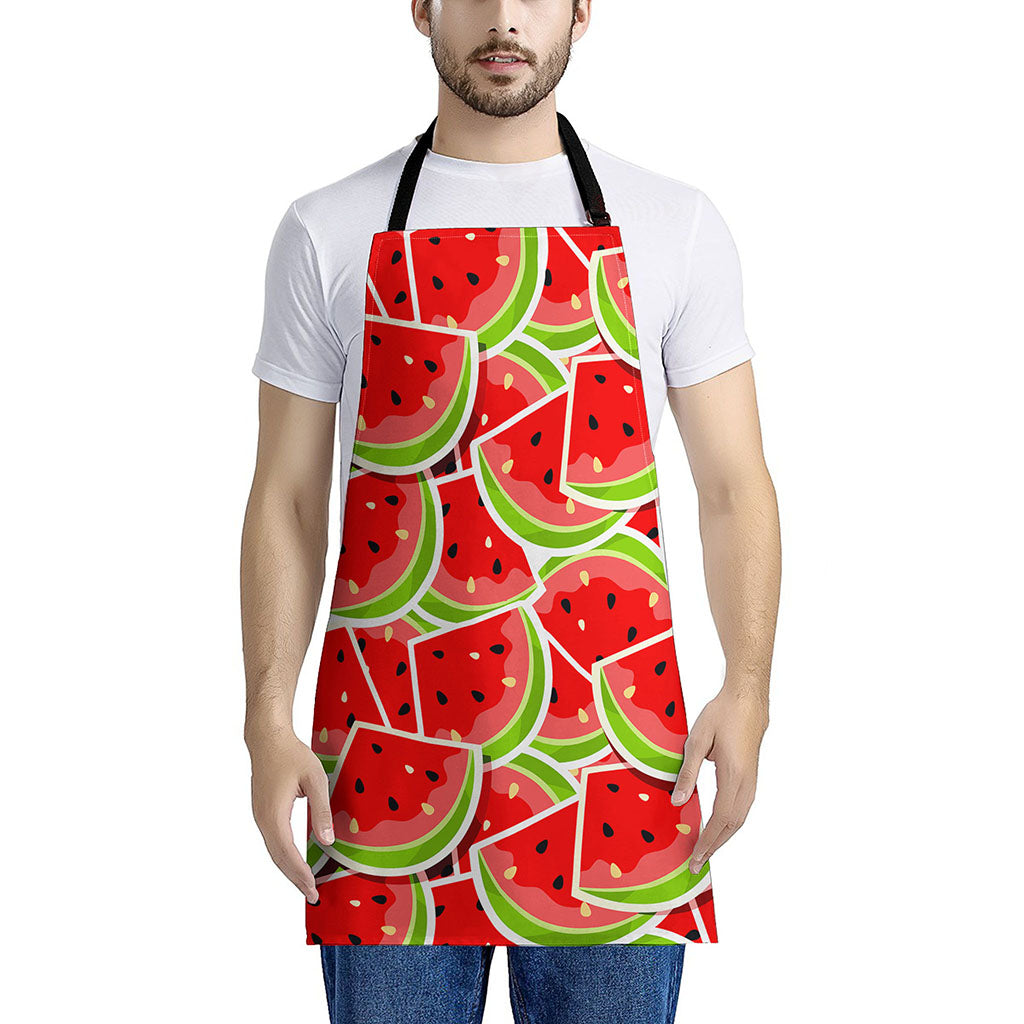 Cute Watermelon Slices Pattern Print Apron