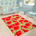 Cute Watermelon Slices Pattern Print Area Rug GearFrost
