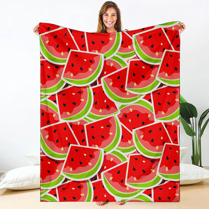 Cute Watermelon Slices Pattern Print Blanket