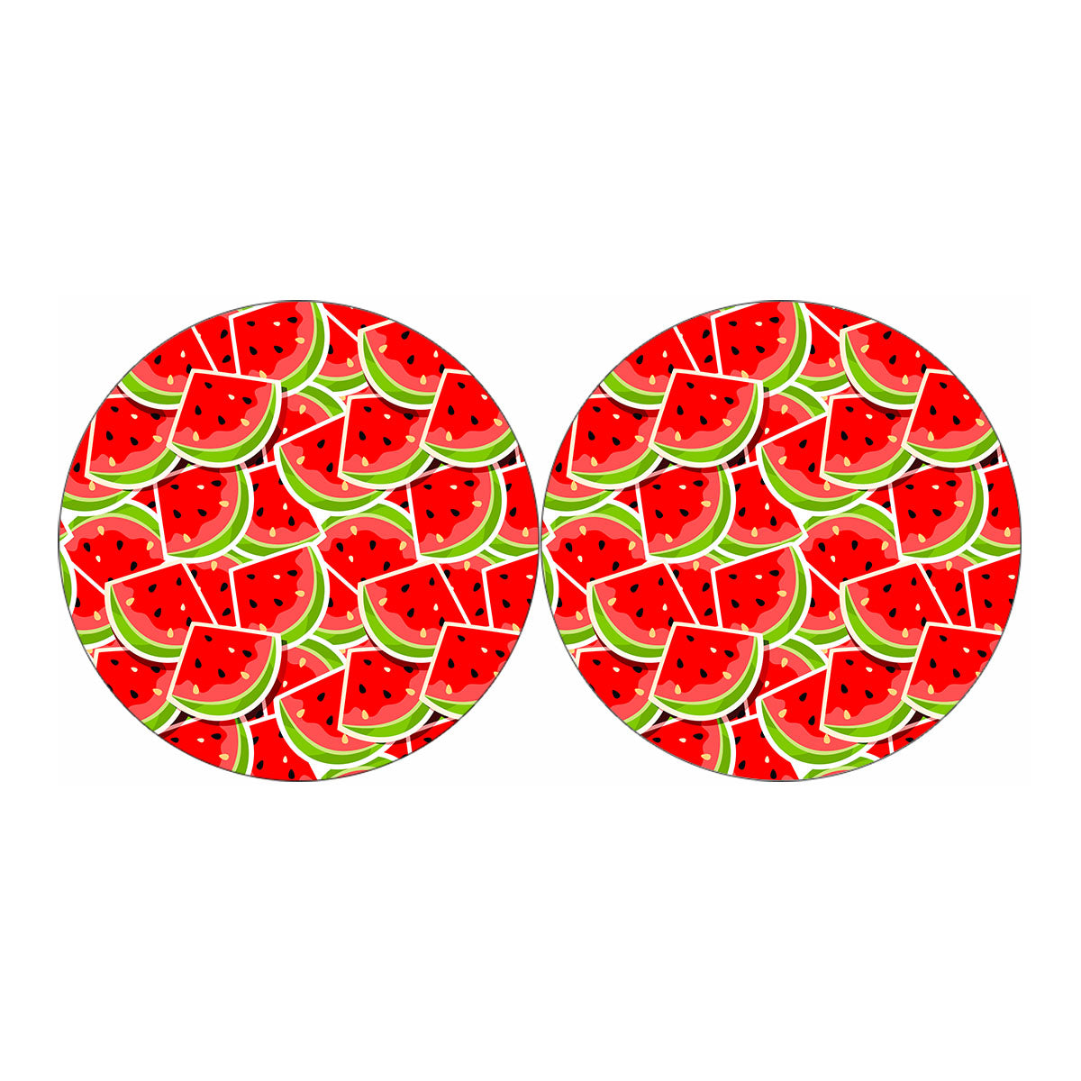 Cute Watermelon Slices Pattern Print Car Coasters