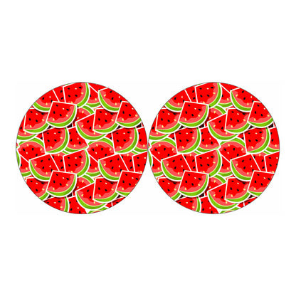 Cute Watermelon Slices Pattern Print Car Coasters