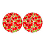 Cute Watermelon Slices Pattern Print Car Coasters