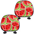 Cute Watermelon Slices Pattern Print Car Headrest Covers