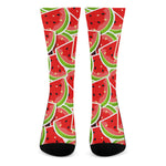 Cute Watermelon Slices Pattern Print Crew Socks