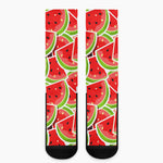 Cute Watermelon Slices Pattern Print Crew Socks