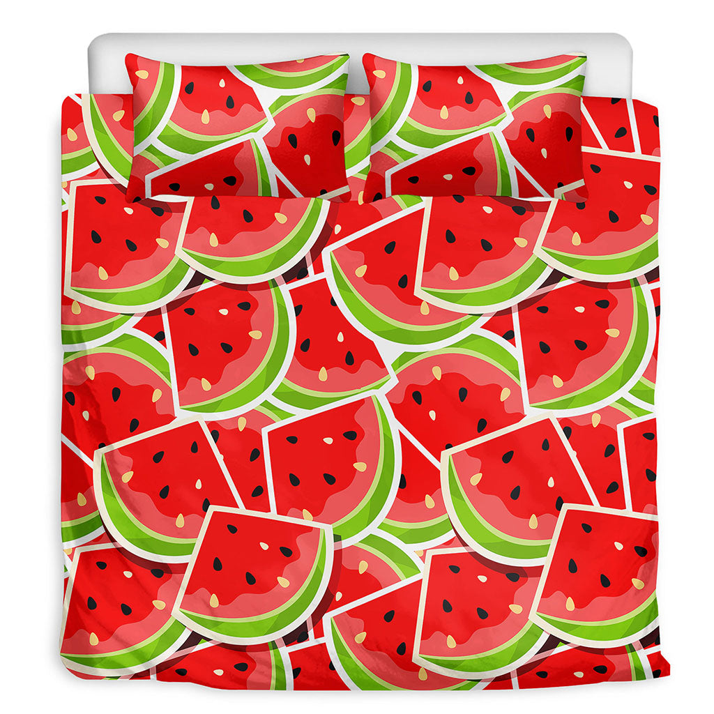 Cute Watermelon Slices Pattern Print Duvet Cover Bedding Set