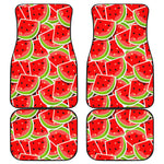 Cute Watermelon Slices Pattern Print Front and Back Car Floor Mats